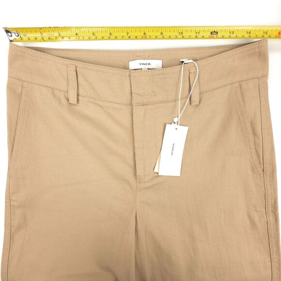 NWT Vince Linen Market Pants Latte Wide Leg Trouser Khaki Old Money Quiet Luxury - Picture 3 of 9